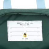 Mini Square rugzak Little Gang - Lemon Dark Green