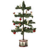 Kerstboom met kaarsen voor muizen