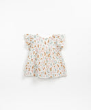 Gewebte Tunika mit Korallenprint – Fiber – Play Up
