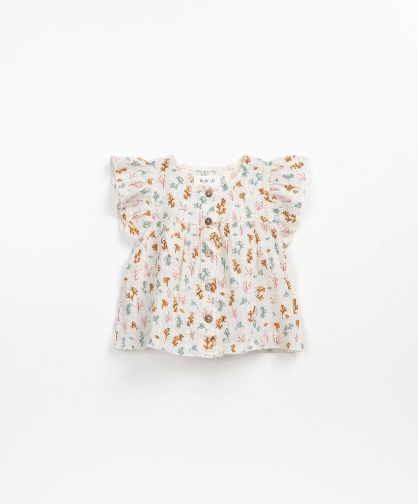 Gewebte Tunika mit Korallenprint – Fiber – Play Up