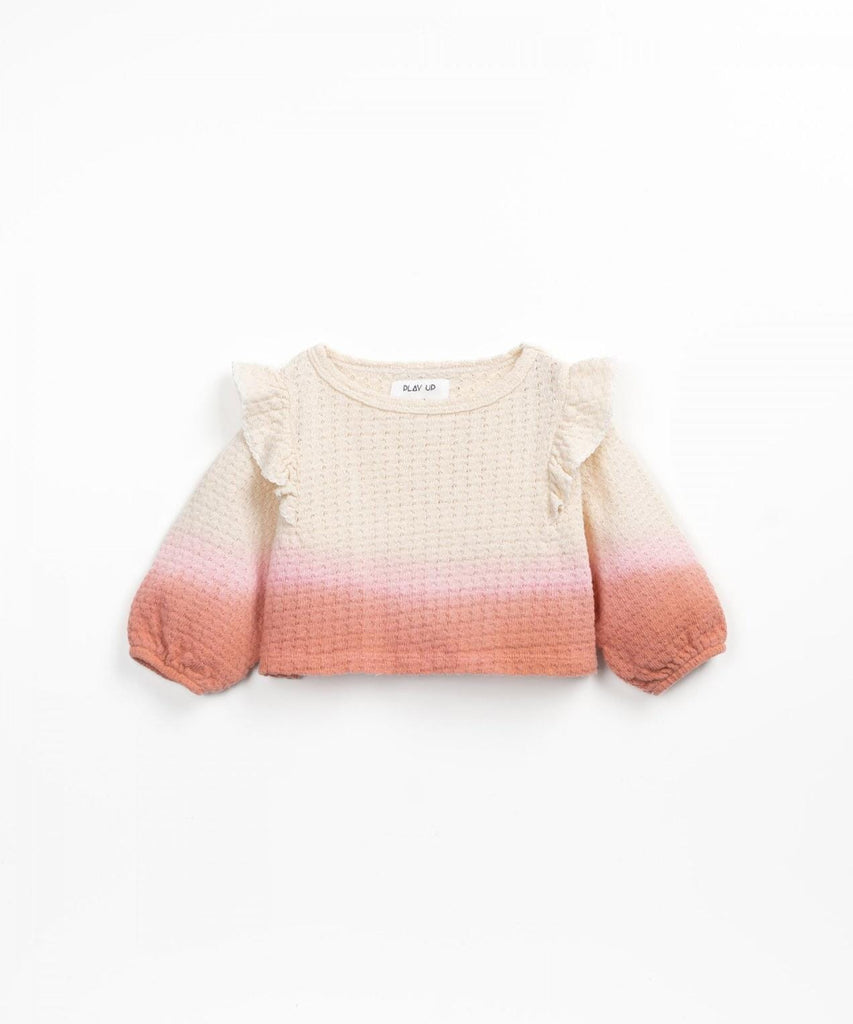 Sweater met degradé en volant - Coral