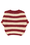 Trui - Bordeaux & Light pink stripes