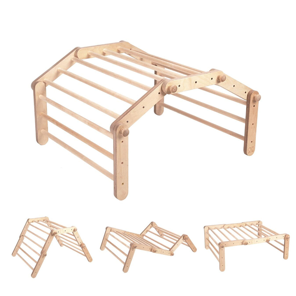 Houten pikler 5 elementen - klimrek incl. ramp - Fipitri