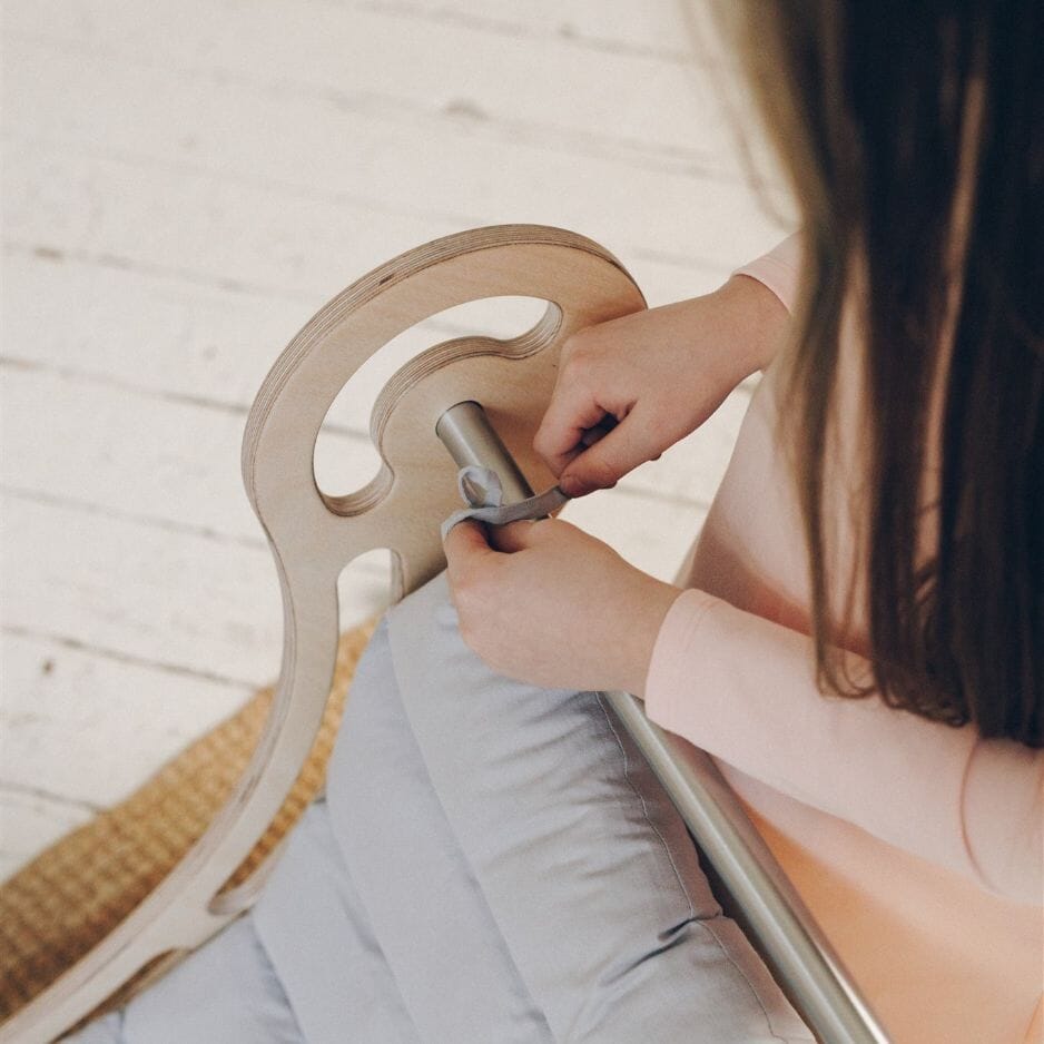 Kissen XXL Waldorfwippe - Grau - Katehaa