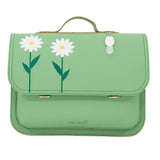 Lederen schooltas met magneetsluiting - Marguerite Pastel Green