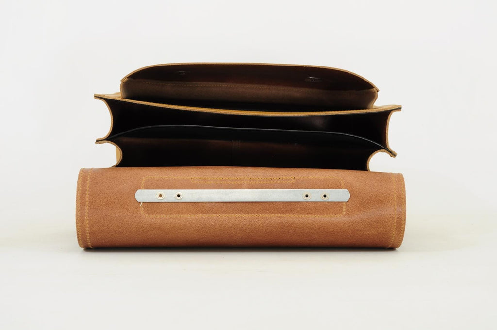 Lederen schooltas met gespen - Dune