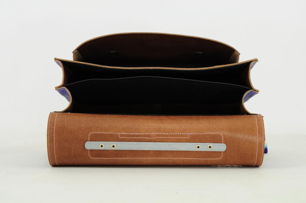 Lederen schooltas met gespen - Marguerite Lila