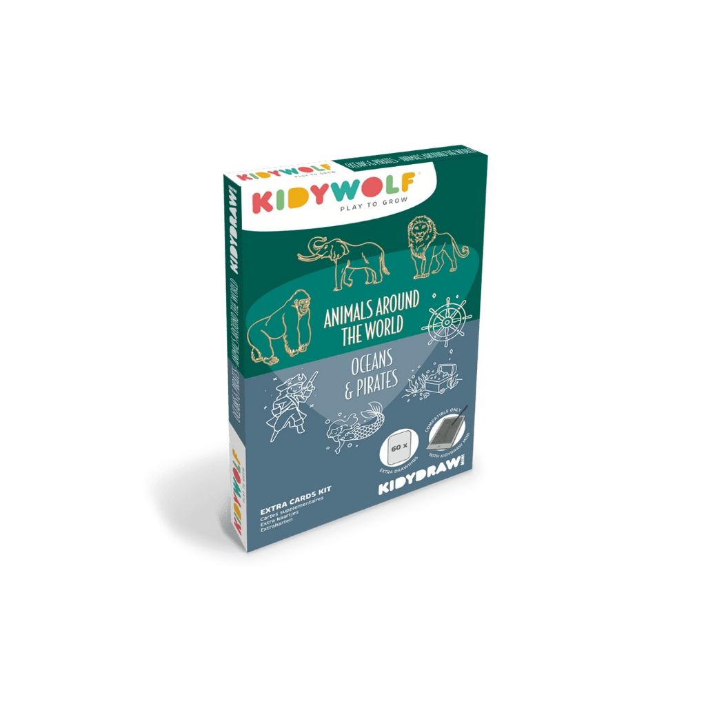 Refill voor Kidydraw Mini tekentablet - Animals Around the World & Oceans and Pirates