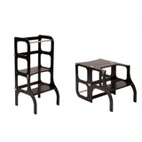 Lernturm aus Holz Step'n sit - Schwarz mit Silber - Ette Tete