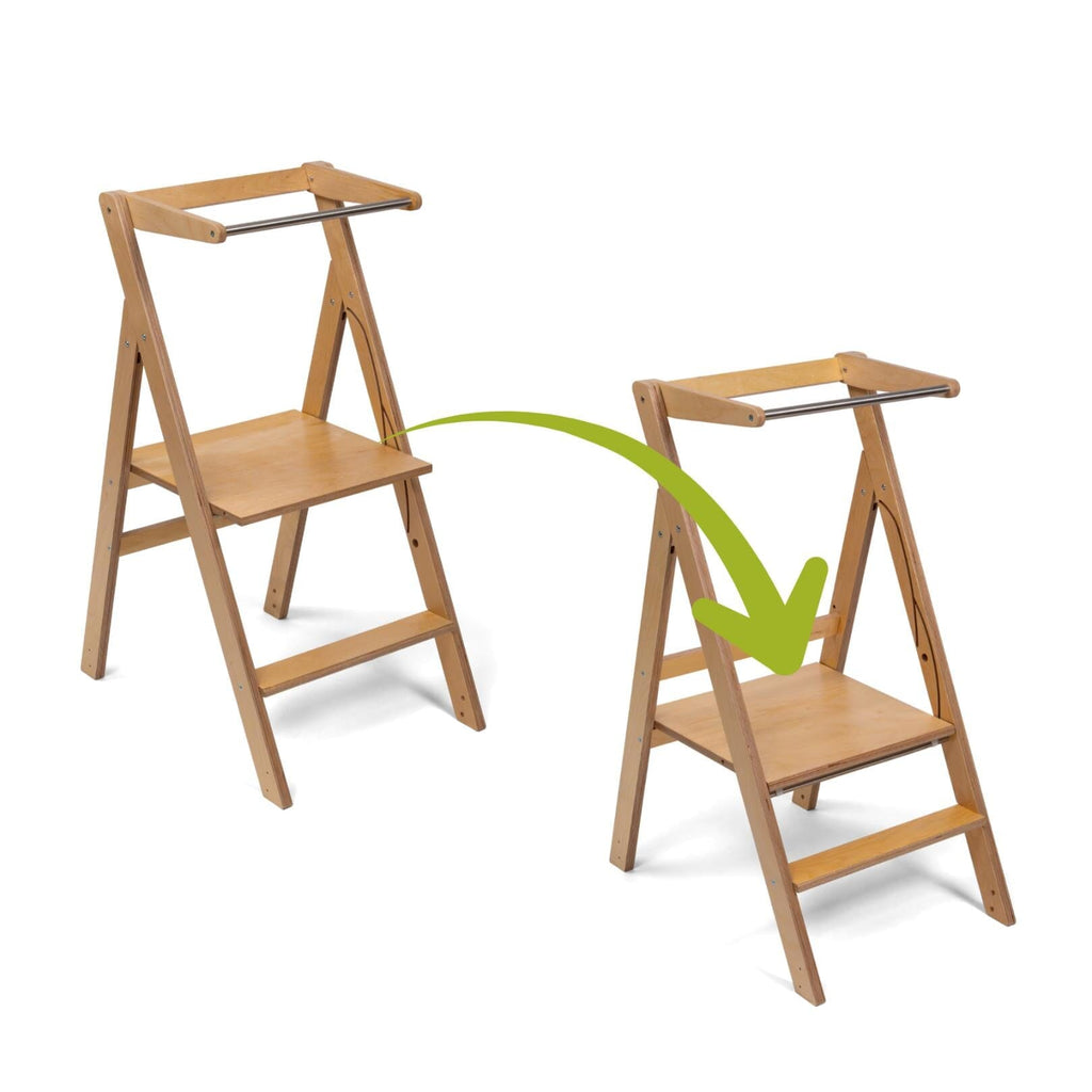 Opvouwbare & verstelbare leertoren Step'n'Fold - Wit - Ette Tete