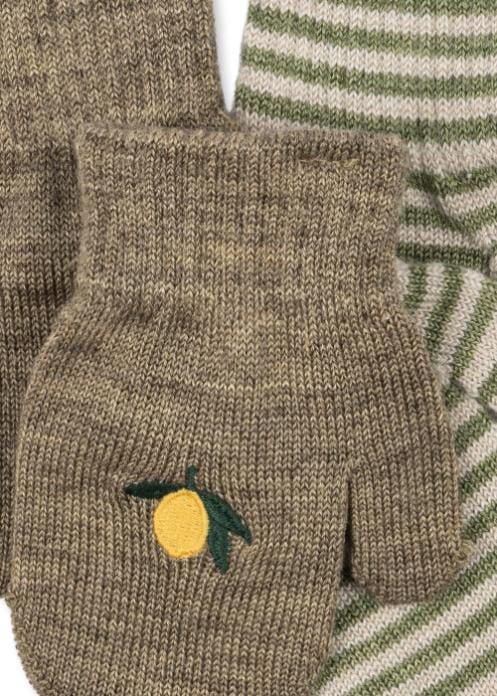 Filla wanten - Lemon/Stripe