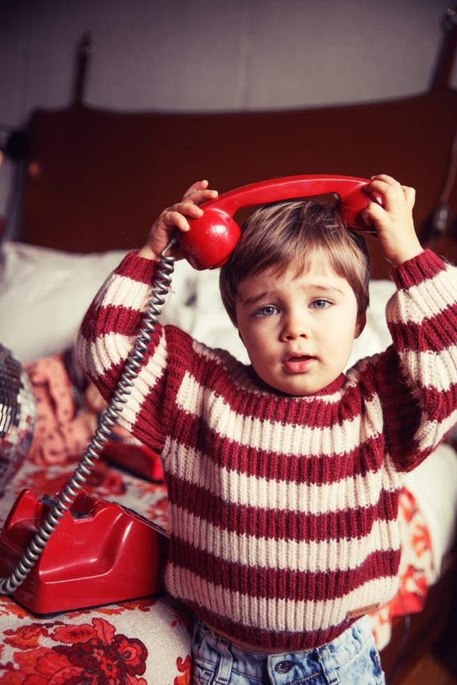 Trui - Bordeaux & Light pink stripes