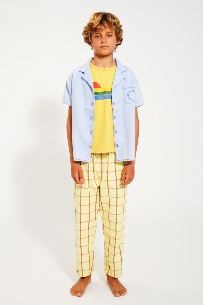 Broek - geel met ruitjes