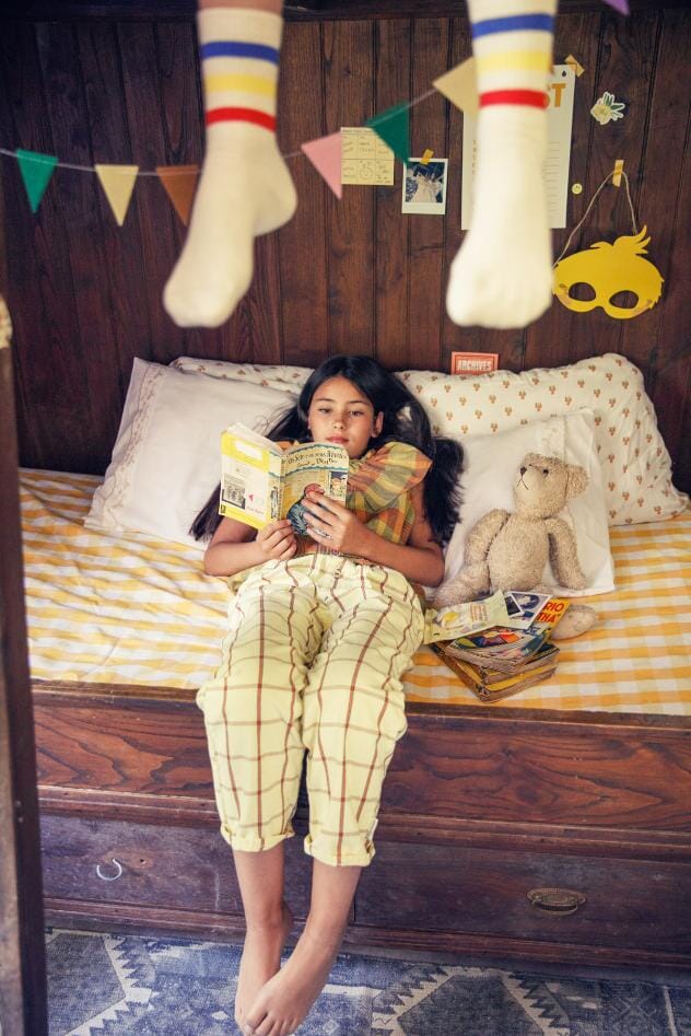 Broek - geel met ruitjes