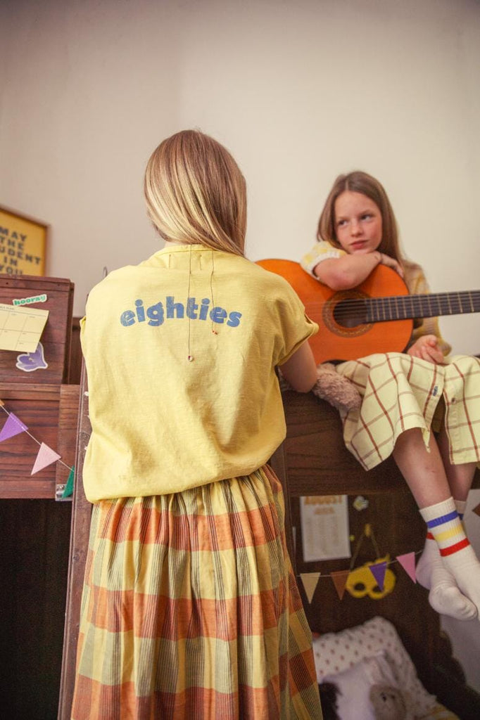 T-Shirt - gelb mit mehrfarbigem Aufdruck - Piupiuchick