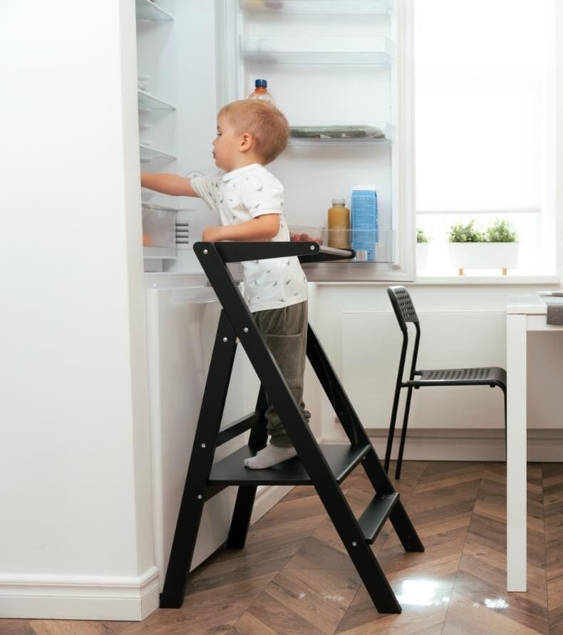 Opvouwbare & verstelbare leertoren Step'n'Fold - Zwart - Ette Tete