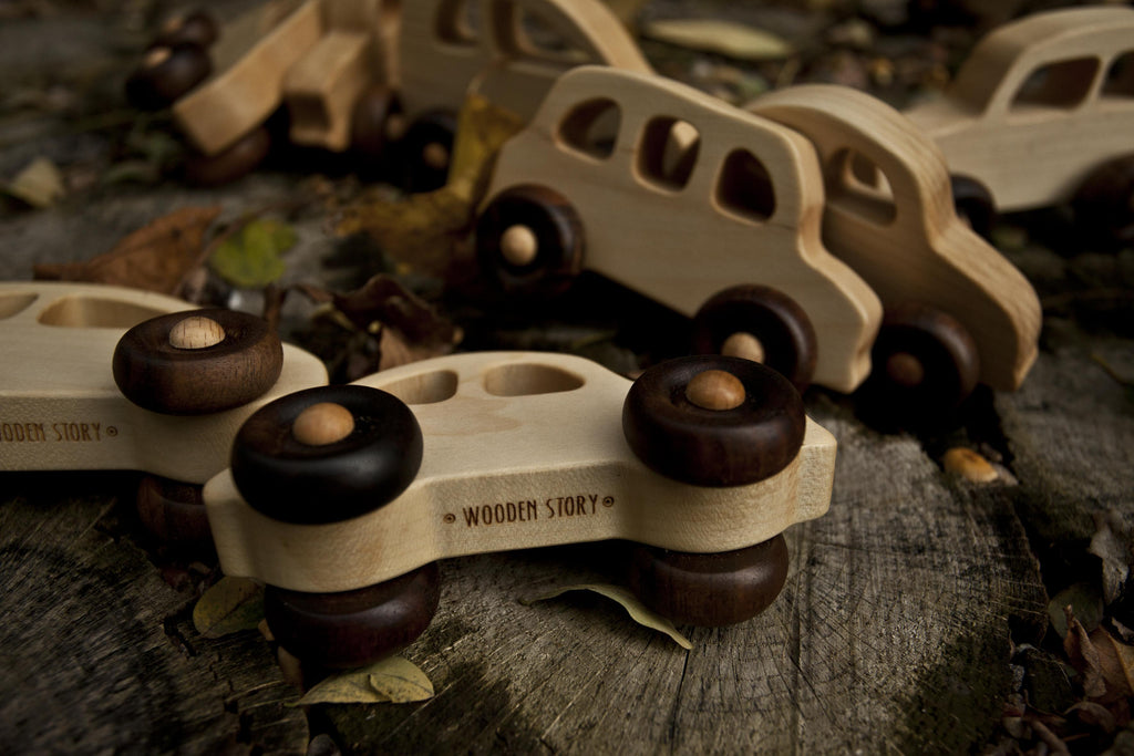 Wooden Story - Houten auto - English taxi
