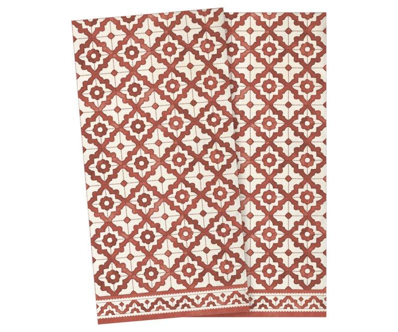 Servietten - Napkin mosaic red small - Maileg