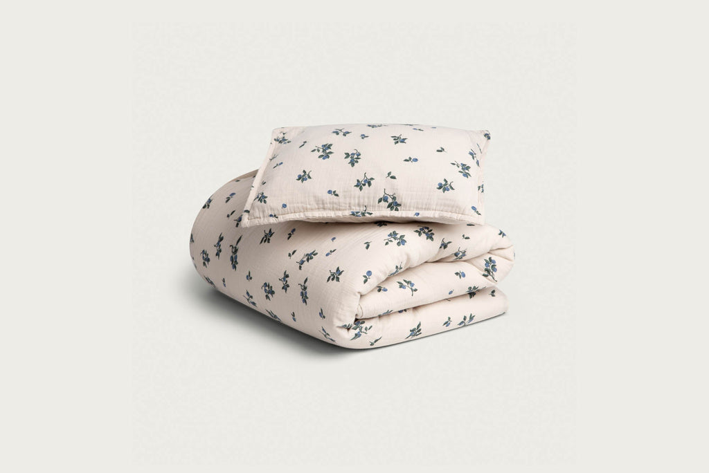 Dekbedovertrek 70x100cm baby muslin - Blueberry - Garbo & Friends