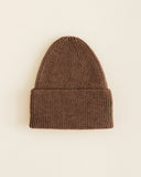 adult beanie fonzie - mocha - hvid
