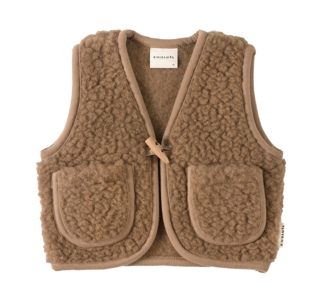 Merino wol snuggle vest - Bruno - BINIBAMBA