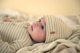 Rib beanie 0-3m - Biscuit stripe - Nixnut
