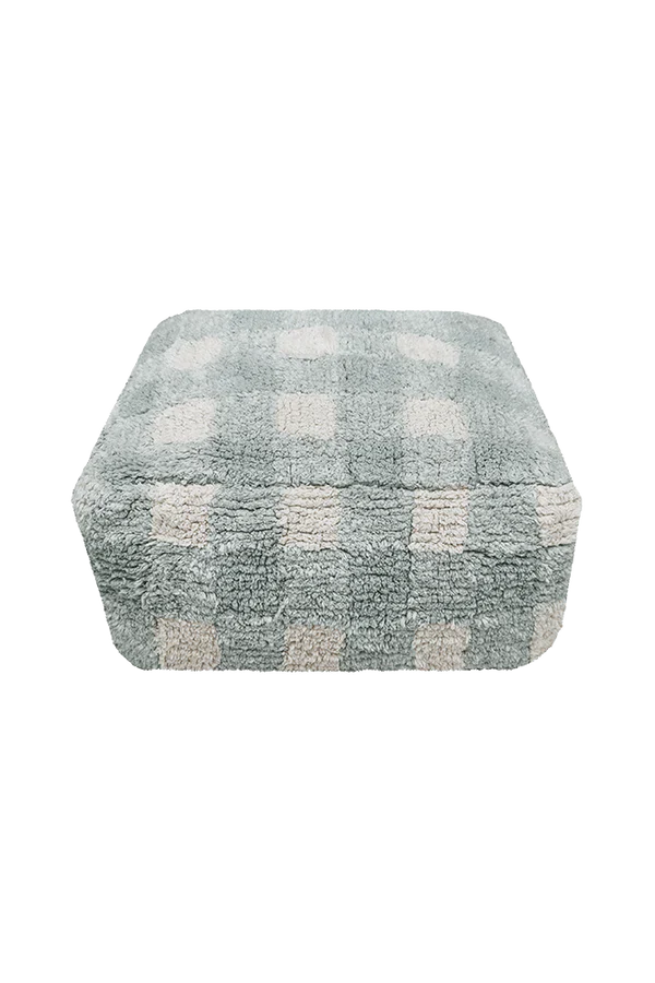 Wasbare poef - Vichy Blue Sage - Lorena Canals