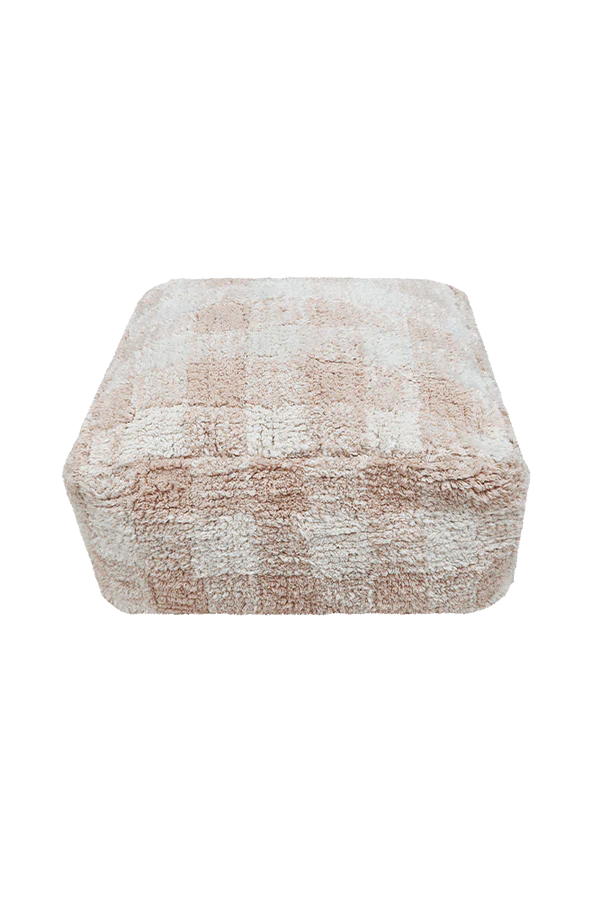 Wasbare poef - Vichy Rose - Lorena Canals