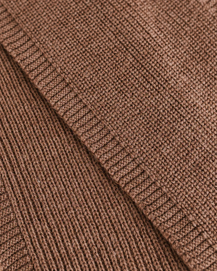 Schal Gustave - Mokka - Hvid