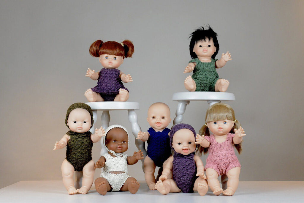 Paola Reina - Babypop jongetje Gordi ongekleed - Wit en bruine ogen