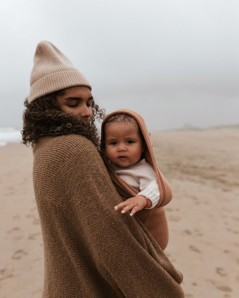 Adult Beanie Fonzie - Sand - Hvid