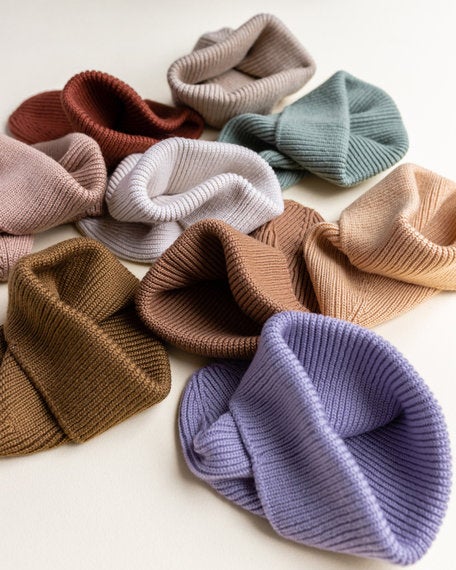 Adult beanie Fonzie - Lilac - Hvid