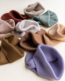 Adult beanie Fonzie - Lilac - Hvid