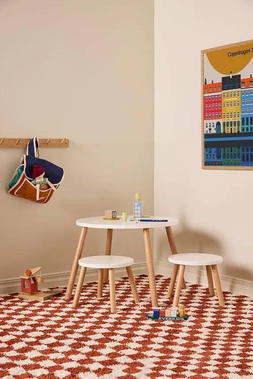 Stoel en tafel set - wit