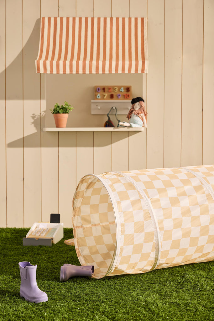 Spieltunnel - Check Yellow - Kid's Concept 