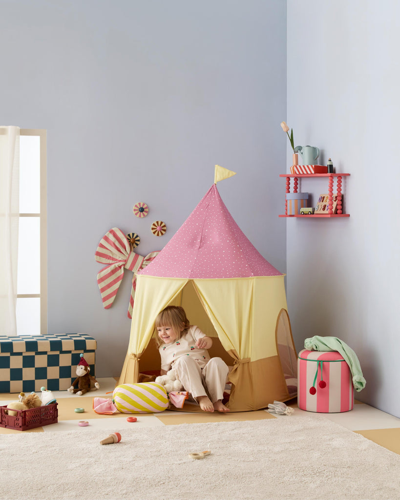Hocker 80cm - Check Teal - Kid's Concept 