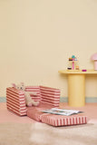Opvouwbare fauteuil - Stripe Clay Pink - Kid's Concept