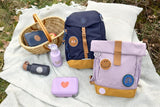 Lunchbox Edelstahl - Little Gang - Herz Lila - Lässig