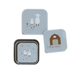 Snackboxen Edelstahl - 3er Set - Tiny Farmer - Blau - Lässig