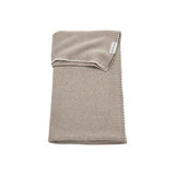 Gestreept gebreid deken - Dark taupe/Natural