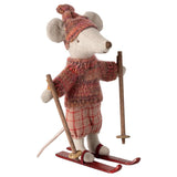 Wintermaus mit Skiset - Große Schwester - Maileg