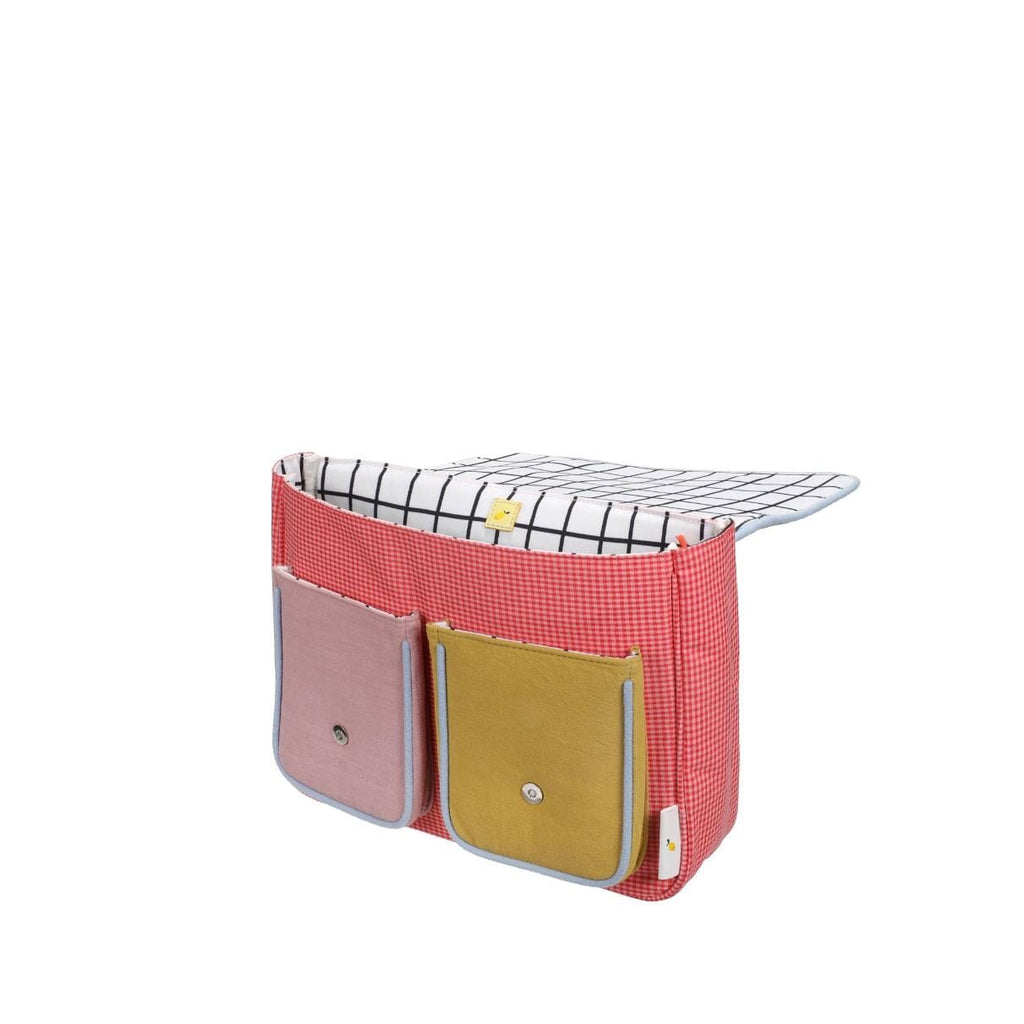 Schooltas - Gingham Flower - Sticky Lemon