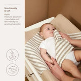 2-pack Hydrofiele doeken pre-washed - Fat Stripe Taupe - Meyco