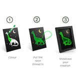 Kidyneon – Leuchtendes Kunstwerk-Set – Dino – Kidywolf