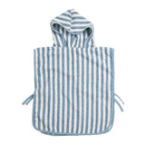 Badponcho badstof jacquard - Fat Stripe Jeans Blue - Meyco