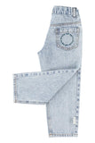 Faded light blue denim