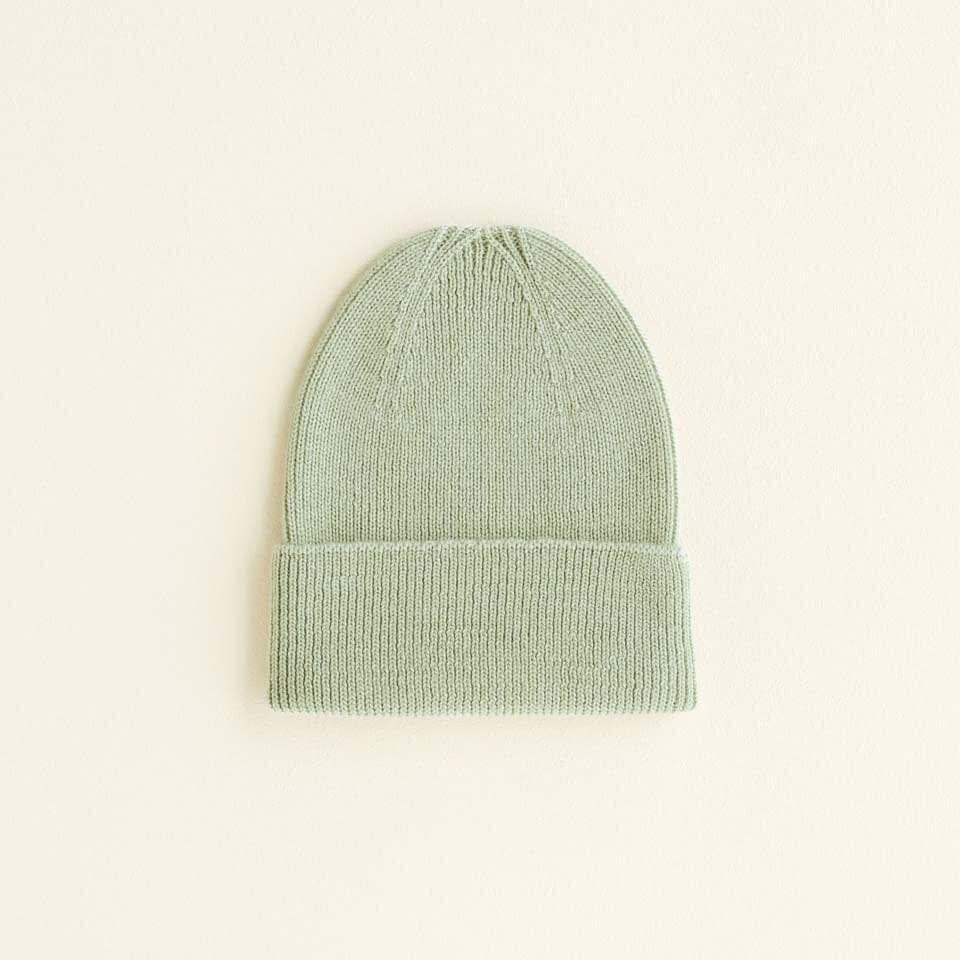 Mütze Fonzie Newborn - Mint - Hvid