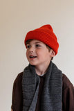 beanie fonzie - rot - hvid