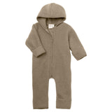 Wollen onesie met rits - Walnut mélange