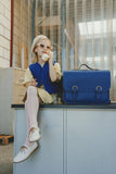 Ledertasche mit Schnallen - Kobaltblau - Own Stuff